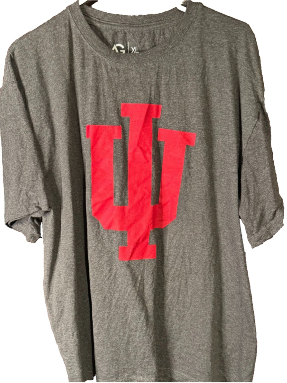 Indiana Hoosiers Short Sleeve T-Shirt Gray Men Sz XL